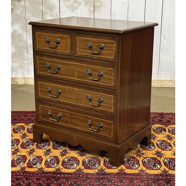 English Mahogany Chest of Drawers, 1950s For Sale - Image 10 of 12