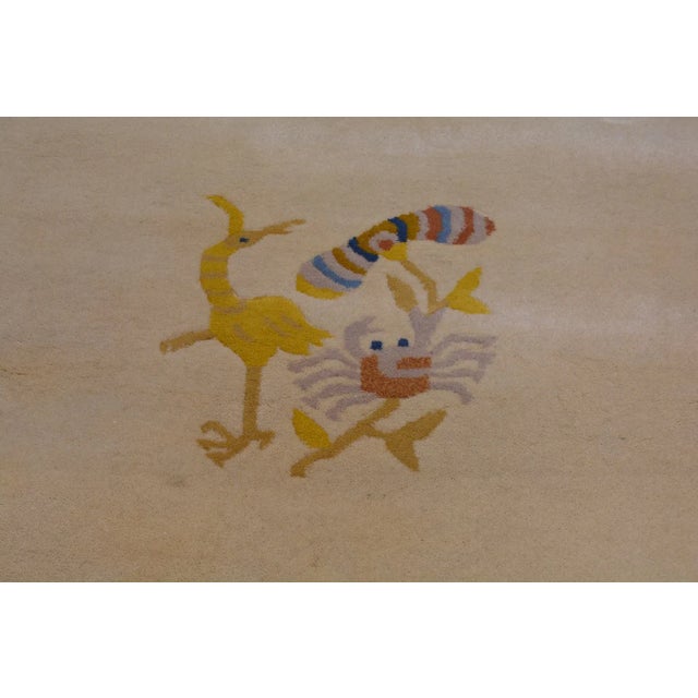 1960s Vintage Chinese Art Deco Hand Knotted Wool Rug,10'9'' X 14'4'' For Sale - Image 5 of 7