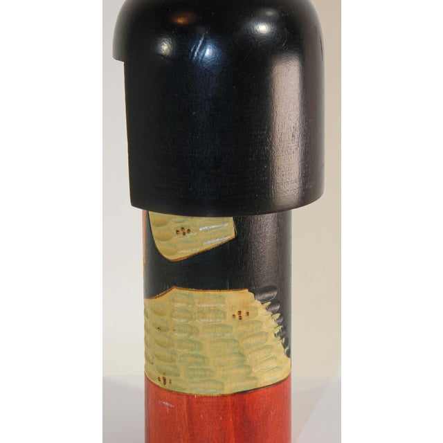 Vintage Kokeshi Doll, Handcrafted Wood, Japonisme Style, Japan 1987 For Sale - Image 9 of 11