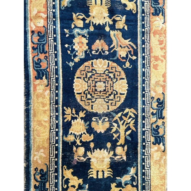 Antique Chinese Cotton and Wool Rug For Sale - Image 16 of 18