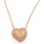Metal 14 Karat Yellow Matte Gold Heart Charm Necklace With Round Diamonds 0.50 TDW For Sale - Image 7 of 8