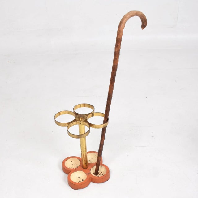 1960s Bauhaus Umbrella Stand Style of Hermès Paris Mid-Century Modern Europe For Sale In San Diego - Image 6 of 17