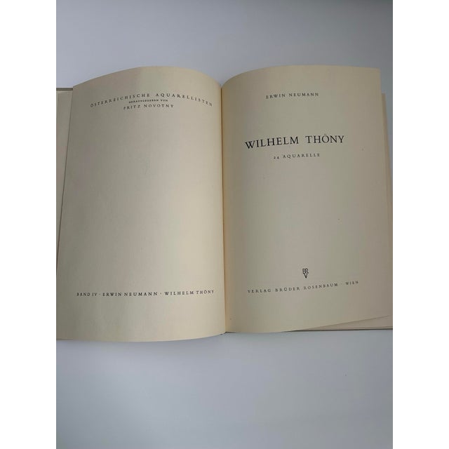 Modern Wilhelm Thony Art Book; Austrian Painter, Published 1957, Script in German For Sale - Image 3 of 10