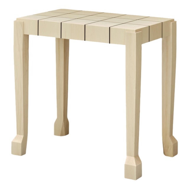 Hooves Side Table in Ivory Wood by Veermakers For Sale