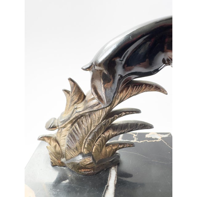 Metal Pair of French Art Deco Leaping Antelope Bookends, Signed Tedd, C. 1930 For Sale - Image 7 of 18