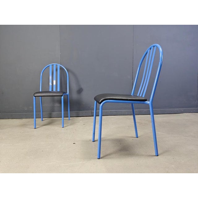 1980s Nr 222 Chairs attributed to Robert Mallet-Stevens, 1980s, Set of 7 For Sale - Image 5 of 13