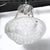 Art Deco Frosted Glass Floral Cubist Chandelier W/ Chrome Fittings Signed Degué For Sale - Image 11 of 18