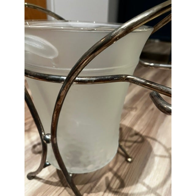 Godinger Vintage Godinger Champagne Celebration Ice Bucket with Holder For Sale - Image 4 of 9