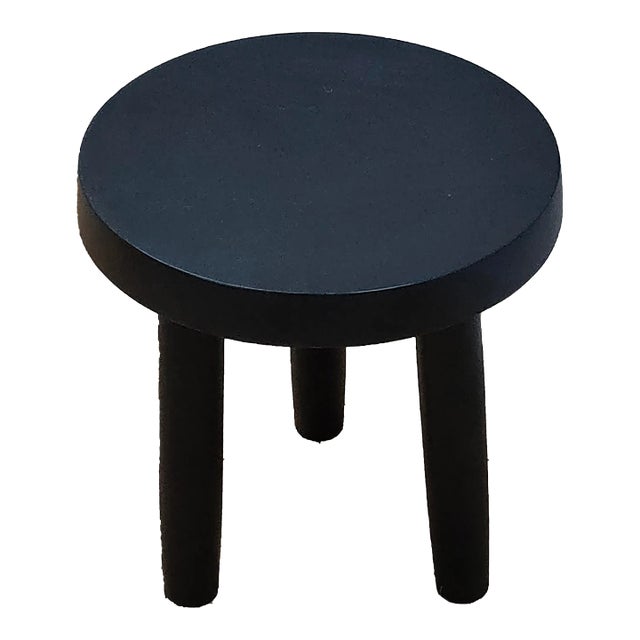 Wooden Handcrafted Mid Century Small Solid Wood Milking Stool For Sale