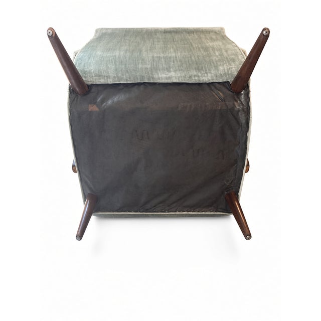 Selig MCM Attributed to Lawrence Peabody Lounge Chair and Ottoman For Sale - Image 4 of 8