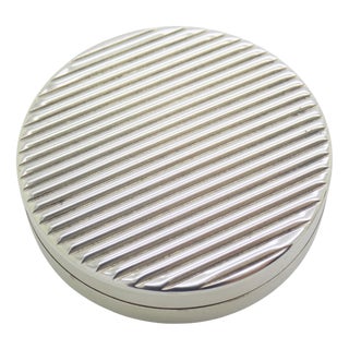 Vintage Italian Handmade Sterling Silver 925 Pill Snuff Trinket Box, Alessandria, Italy, 1970s For Sale