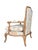 Louis XV-Style French Provincial Fauteuil in Custom Ikat Upholstery For Sale - Image 10 of 18