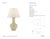 Chapman & Myers by Visual Comfort Signature Lambay Table Lamp in Coconut with Linen Shade Designer: Chapman & Myers...