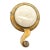 Brushed Brass & White Ceramic Call Bell Lever For Sale