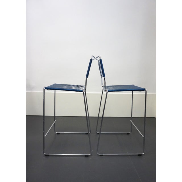 Mid-Century Modern Set of Spaghetti High Stools, 1980s For Sale - Image 3 of 9
