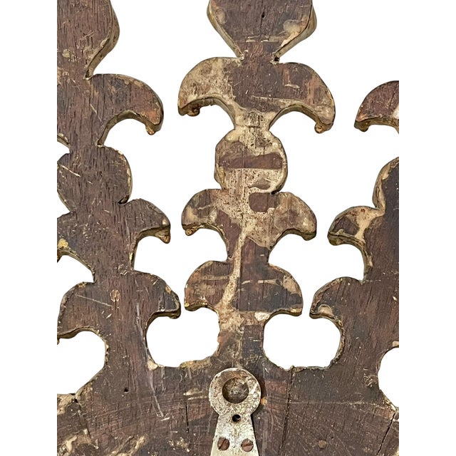 Large Size Mid Century Carved Gilt Wood Sunburst Mirror For Sale - Image 17 of 18