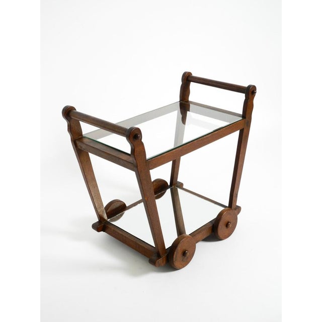 Brown Tea Trolley in Oak, 1930s For Sale - Image 8 of 18
