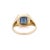 Vintage-Inspired 14k Gold Blue Sapphire Ring Size 5.5 For Sale - Image 9 of 14