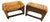 1970's Vintage Brutalist Boho Chic Minimalist Drexel Suede Stools-a Pair For Sale