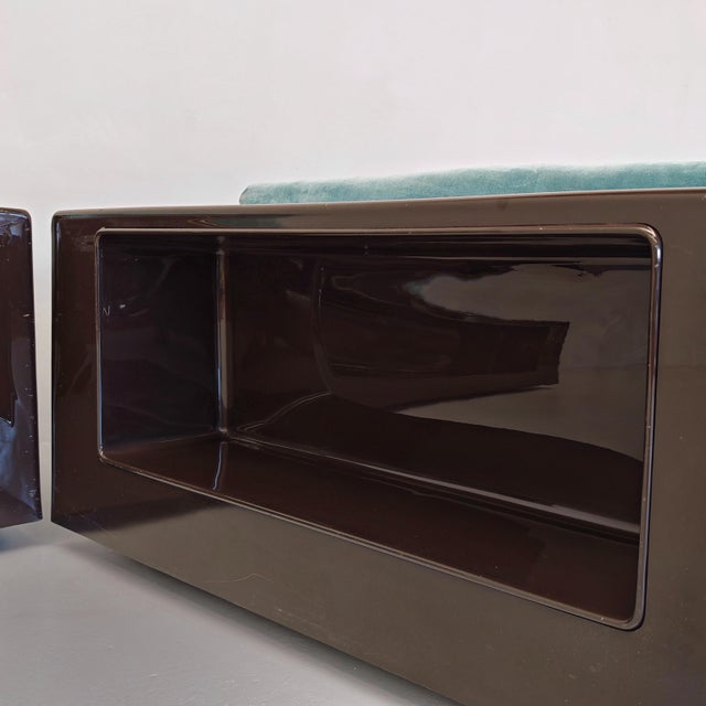 Vintage Light Blue Velvet Gradual Chairs by Cini Boeri for Gavina, 1970s, Set of 2 For Sale - Image 12 of 18