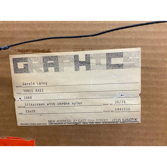 Paper "3 Axes" Gerald Laing Pop Art Silk Screen 1968 For Sale - Image 7 of 9