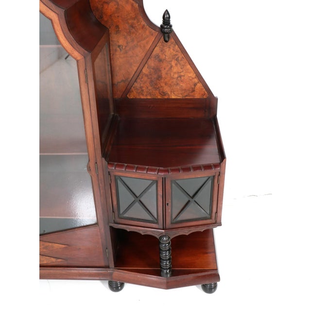 Dutch Art Deco Walnut and Burl Vitrine by Max Coini, 1920s For Sale - Image 13 of 15