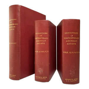 Early 20th Century Illustrated Volume Set, (16) Exhibition Oil Paintings by Contemporary American Artists (1907-1939) - 3 Books