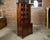 19th Century English 19th Century Mahogany Bookcase with Glass Doors and Carved Rosettes For Sale - Image 5 of 12