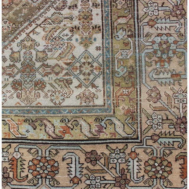 Antique Persian Malayer Rug With Medallion and Geometric Design For Sale - Image 10 of 13