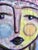 2020s Contemporary Paintings by CL Auker, Mixed Media Colorful Face Triptych on Paper For Sale - Image 5 of 15