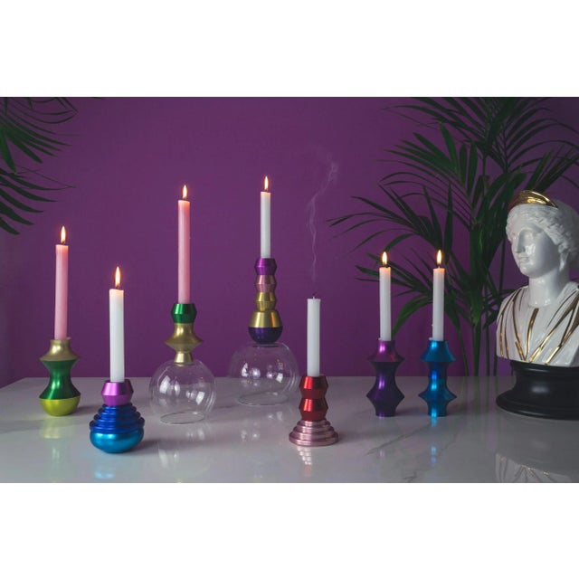 Blue Mykonos Modular Candleholder by May Arratia for MAY ARRATIA Studio For Sale - Image 8 of 9