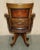 Antique Victorian Brown Leather Captain's Chair by Cornelius V. Smith, 1885 For Sale - Image 18 of 18