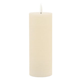 FIA Wick Ivory Pillar Candle (Set of 2) For Sale