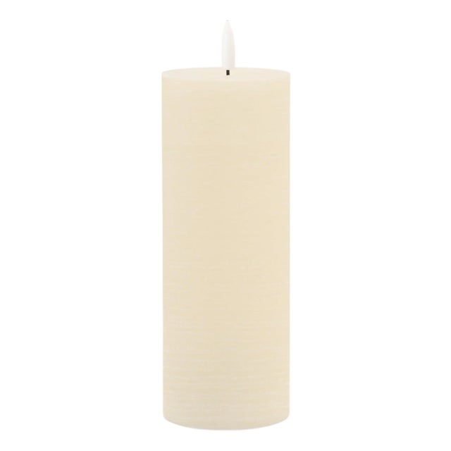 FIA Wick Ivory Pillar Candle (Set of 2) For Sale