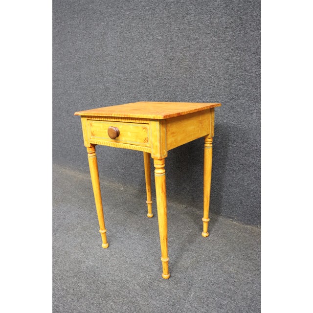 Sheraton Sponge Decorated 1 Drawer Stand For Sale - Image 4 of 12