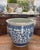 Ink Blue Mid to Late Twentieth Century Large Vintage Chinese Blue & White Porcelain Floral Fishbowl Planter Jardinière For Sale - Image 8 of 10