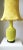 Bright Yellow Ceramic Chevron Chinoiserie Table or Desk Lamp With Silk Shade For Sale In New York - Image 6 of 13