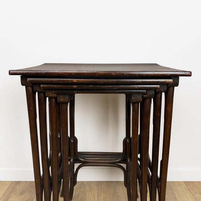Art Nouveau No. 10 Nesting Tables by Michael Thonet for Thonet, 1900s, Set of 4 For Sale - Image 15 of 18