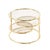 Mid-Century Modern Schumacher Brass End Table With Three Tiered Shelves For Sale