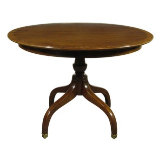 1960s Regency Style Inlaid Dining Table For Sale