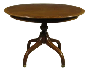1960s Regency Style Inlaid Dining Table