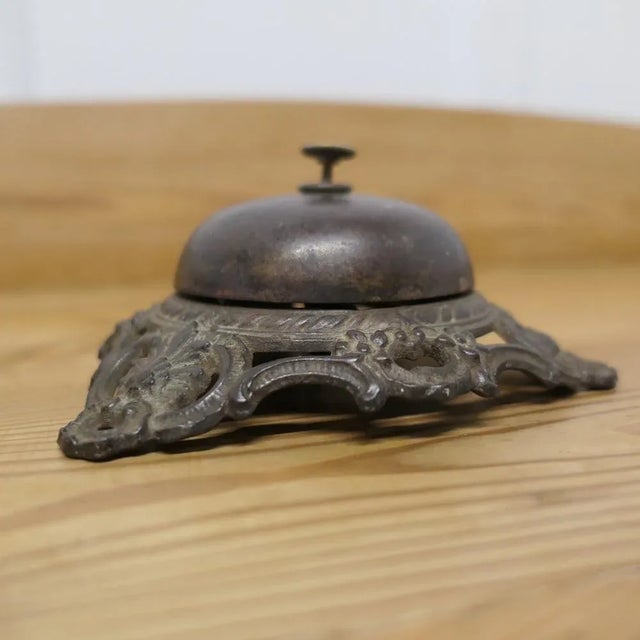 Victorian Iron Courtesy Counter Top Bell For Sale - Image 3 of 6