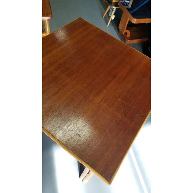 1940s Restored Rattan 2-Tiered Corner Table or Desk For Sale - Image 5 of 7