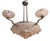 Art Deco Chandelier in Salmon-Colored Sandblasted and Polished Clear Glass from Muller Frères For Sale - Image 3 of 18