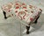 Antique Suzani Embroidered Footstool – Silk Hand-Stitched Needlepoint For Sale In Miami - Image 6 of 14
