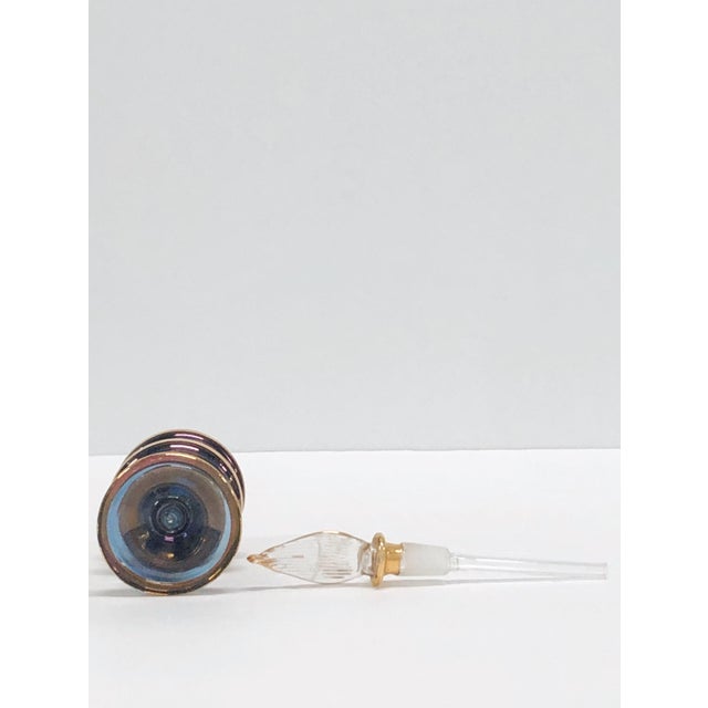 Moroccan Vintage 1970s Handcrafted Purple Moroccan Moorish Perfume Bottle For Sale - Image 3 of 4