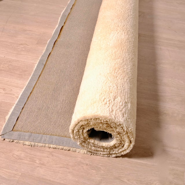 Stubb Rug in Beige Wool and Linen by Gunilla Lagerhem Ullberg for Kasthall, 2010s For Sale - Image 6 of 15