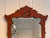 Red Chinoiserie Mirror With Painted Pagoda Crest For Sale - Image 4 of 8