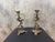 Metal Antiqued Brass Horse Candlestick Pair For Sale - Image 7 of 10