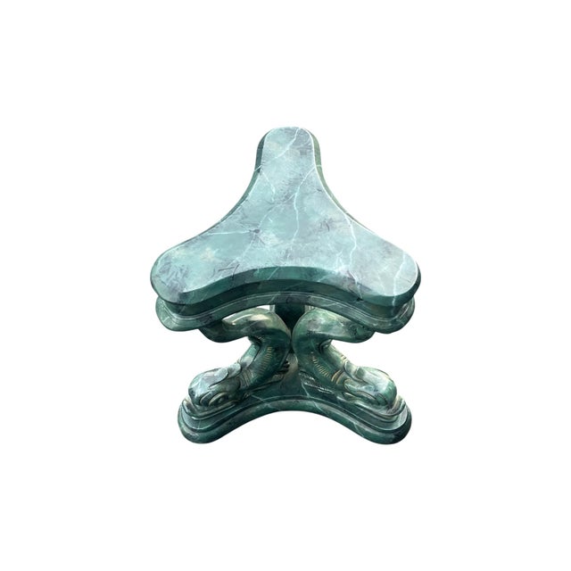 Ballard Designs Ballard Designs Attributed Koi Fish Neoclassical Pedestal Dining Side Table For Sale - Image 4 of 10